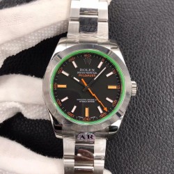 Milgauss 116400 GV ARF SS 904L Black Dial Swiss 3131
