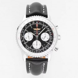 Navitimer 01 43mm BLSF SS Black Dial Swiss 7750