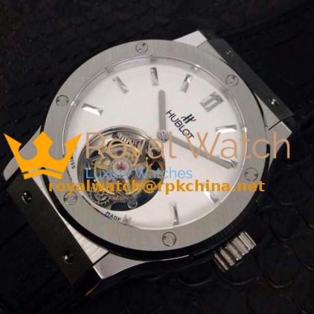 Replica Hublot Classic Fusion Tourbillon Stainless Steel White Dial Swiss Tourbillon