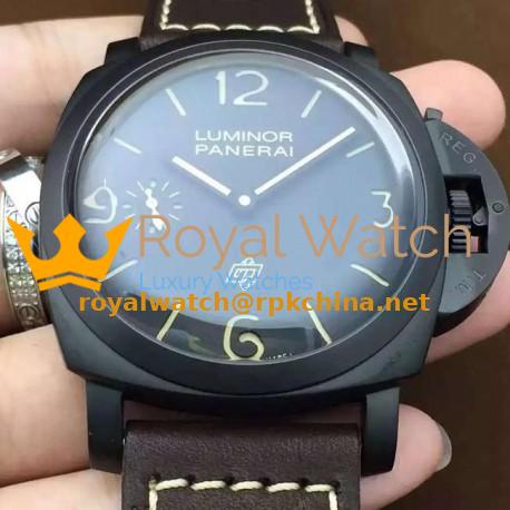Replica Panerai Luminor 1950 3 Days PAM 617 Black Ceramic Black Dial Swiss 3000
