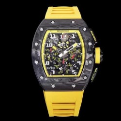 RM011 Chrono KVF NTPT Yellow Dial Yellow Rubber Strap Swiss 7750