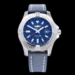 Avenger GMT 45mm GF SS Blue Dial Blue Nylon Strap Swiss 2836