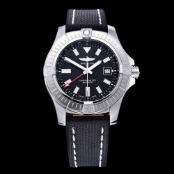 Avenger GMT 45mm GF SS Black Dial Black Nylon Strap Swiss 2836