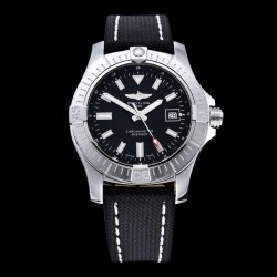 Avenger Automatic 43mm GF SS Black Dial Black Nylon Strap Swiss 2824