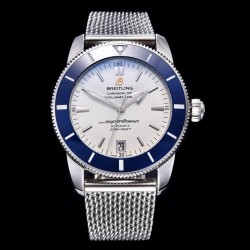 Superocean Heritage II 42mm GF SS White Dial Blue Bezel Swiss 2824 V2