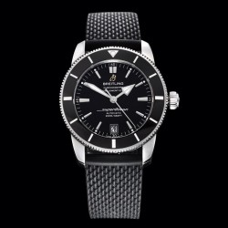 Superocean Heritage II 42mm GF SS Black Dial Black Rubber Strap Swiss 2824 V2