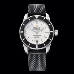 Superocean Heritage II 42mm GF SS White Dial Black Rubber Strap Swiss 2824 V2