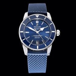 Superocean Heritage II 42mm GF SS Blue Dial Blue Rubber Strap Swiss 2824 V2