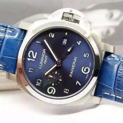 Luminor GMT PAM 437 SS Blue Dial Swiss P9100