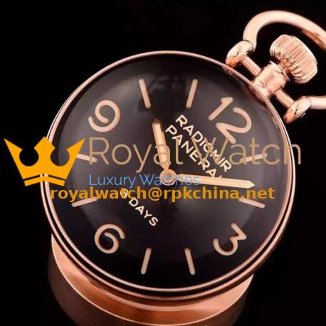 Replica Panerai Radiomir 8 Days PAM 581 Rose Gold Black Dial Swiss P5000