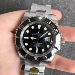 Submariner Date 116610 LN Noob Factory V12 2021 SS 904L Black Dial Swiss 3135