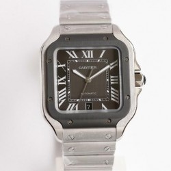 Santos 40mm GF SS & PVD Anthracite Dial M9015 V2 (Free Leather Strap)