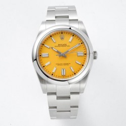 Oyster Perpetual 41 124300 GMF SS 904L Yellow Dial Swiss VR 3230
