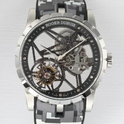 Excalibur Skeleton Flying Tourbillon BBRF SS Black Skeleton Dial Swiss Tourbillon