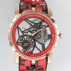 Excalibur Skeleton Flying Tourbillon BBRF RG Red Skeleton Dial Swiss Tourbillon