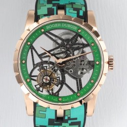 Excalibur Skeleton Flying Tourbillon BBRF RG Green Skeleton Dial Swiss Tourbillon