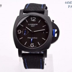 Luminor GMT PAM1176 VSF Blue Crown Ceramic Black Dial Swiss P9011