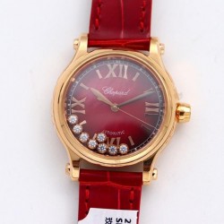 Happy Sport 33mm Automatic ZF Ladies RG Red MOP Dial M9039