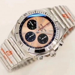 Chronomat B01 GF SS Rose Dial Swiss 7750