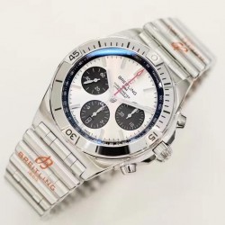 Chronomat B01 GF SS White Dial Swiss 7750