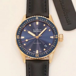 Fifty Fathoms Bathyscaphe GF V2 RG Blue Dial Swiss 1315 (Free Strap)