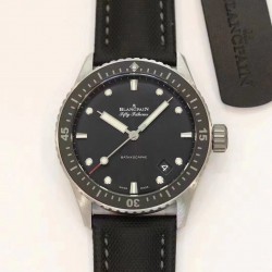 Fifty Fathoms Bathyscaphe GF V2 SS Black Dial Swiss 1315 (Free Strap)