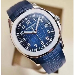 Aquanaut 5168G 42mm 3KF SS Blue Dial Blue Rubber Strap Swiss 324 SC V2
