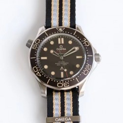 Seamaster Diver 300M James Bond 007 "No Time To Die" ORF SS Black Dial Nato Strap Swiss 8806 (Free Strap)
