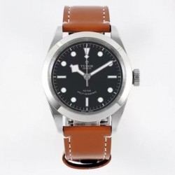 Black Bay 41mm M79540 LF SS Black Dial Brown Leather Strap Swiss 2824