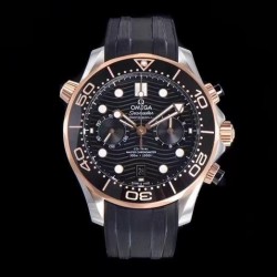 Seamaster 300M Chrono OMF RG & SS Black Dial Swiss 9900