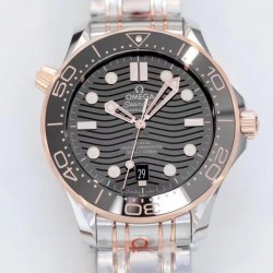 Seamaster Diver 300M ORF RG & SS Black Dial Swiss 8800 (Free Strap）