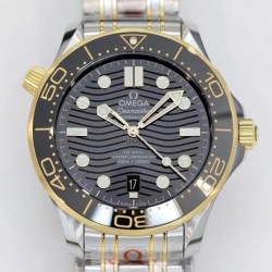 Seamaster Diver 300M ORF YG & SS Black Dial Swiss 8800 (Free Strap）