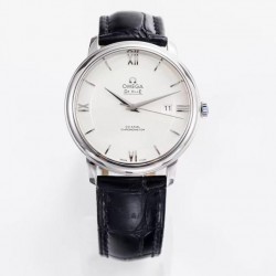 De Ville Prestige RXWF SS White Dial Black Leather Strap Swiss 2892
