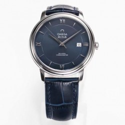 De Ville Prestige RXWF SS Blue Dial Blue Leather Strap Swiss 2892