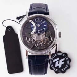 Tradition 7097BB/GY/9WU ZF SS Blue Skeleton Dial Swiss 505 SR1
