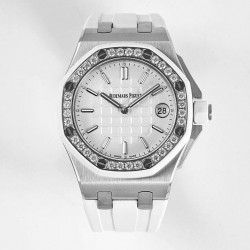 Royal Oak Offshore Ladies 67540SK APF SS White Dial Swiss Quartz
