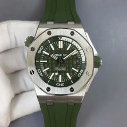 Royal Oak Offshore Diver 15710 BF SS Green Dial Swiss 3120