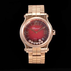 Happy Sport 36mm Ladies YF RG Red Dial Swiss 2892