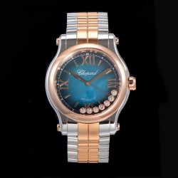 Happy Sport 36mm Ladies YF RG & SS Blue Dial Swiss 2892