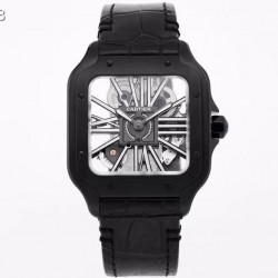 Santos Skeleton 38mm TWF PVD Skeleton Dial Ronda Quartz