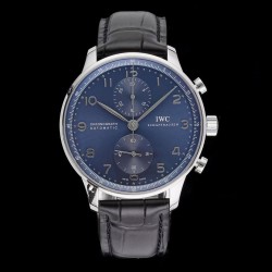 Portugieser Chrono AZF SS Blue Dial Swiss 7750 V2