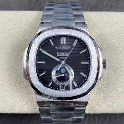 Nautilus Annual Calendar Moonphase 5726 Green Factory SS Black Dial Swiss 324S V3