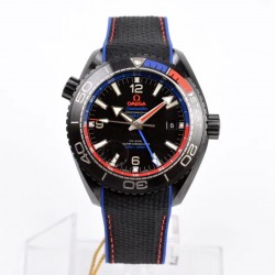 Seamaster Planet Ocean 600M GMT ETNZ Deep Black 45.5mm VSF Ceramic Black Dial Swiss 8906