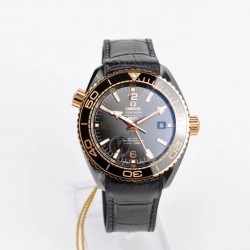 Seamaster Planet Ocean 600M GMT Deep Black 45.5mm VSF Ceramic Black Dial Swiss 8906