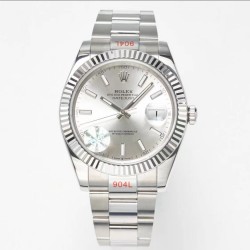 Datejust 41 126334 WF SS 904L Silver Dial Oyster Bracelet Swiss VR 3235