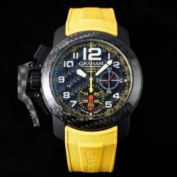 Chronofighter Superlight  JKF Carbon Composite Black Dial Yellow Rubber Strap Swiss 7750