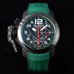 Chronofighter Superlight  JKF Carbon Composite Black Dial Green Rubber Strap Swiss 7750