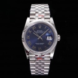 Datejust 41 126334 Clean Factory SS 904L Blue Roman Dial Jubilee Bracelet Swiss VR 3235