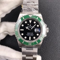 Submariner Date 126610 LV Kermit VSF SS 904L Black Dial Swiss VS 3235