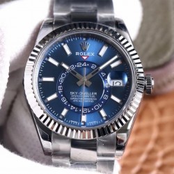 Sky-Dweller 326934 Noob Factory SS 904L Blue Dial Swiss 9001 V2
